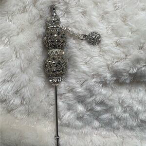 Cigar Nubber Poker Tool, Pick, Craft Tool Silver,   Crystal And Classy